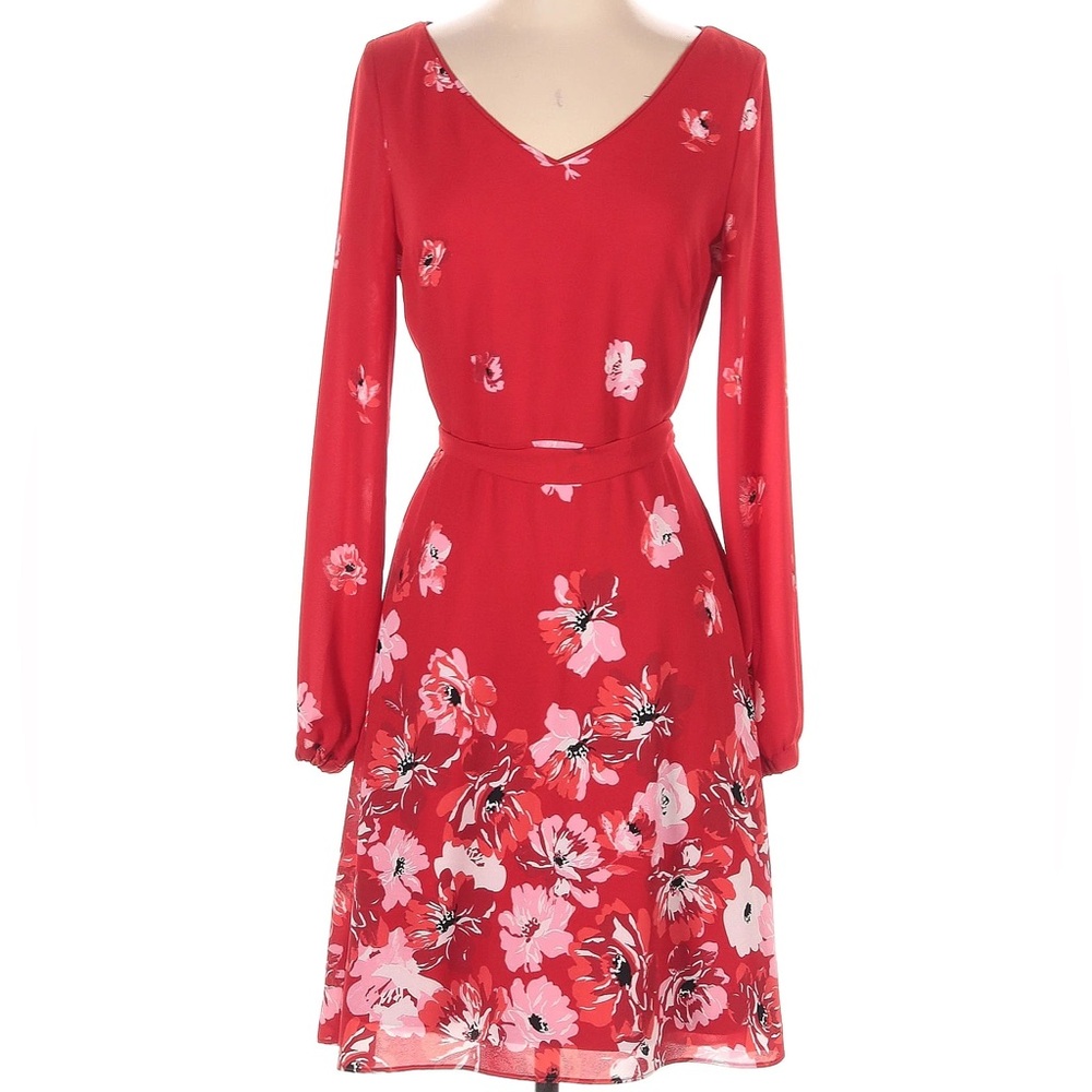 White House Black Market Red Dress Size 6